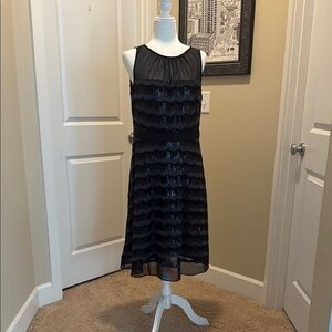 NWT Ann Taylor Elegant Black Sleeveless Dress Sz 12